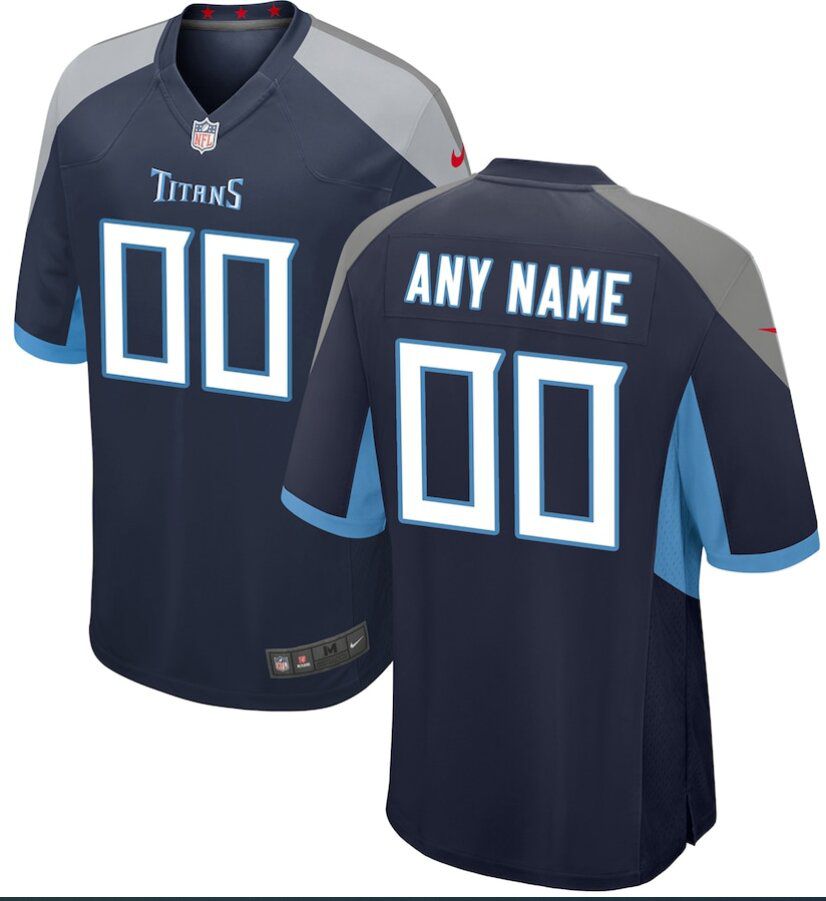 Youth Custom Tennessee Titans Navy Blue 2025 NFL Draft First Round Pick Nike  Game Jersey